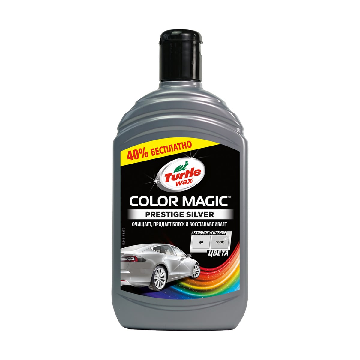 Кольоровий поліроль Turtle Wax Color Magic Extra Fill срібло, 500 мл